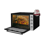 luxell forno multifunzione 70 litri lx-9645 nero inox, forno elettrico a libera installazione pratico e versatile