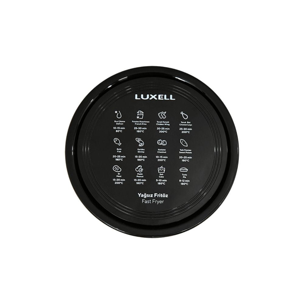 friggitrice ad aria luxell af04 girasole 5,5 litri 1500 watt, design compatto e capiente per tutta la famiglia