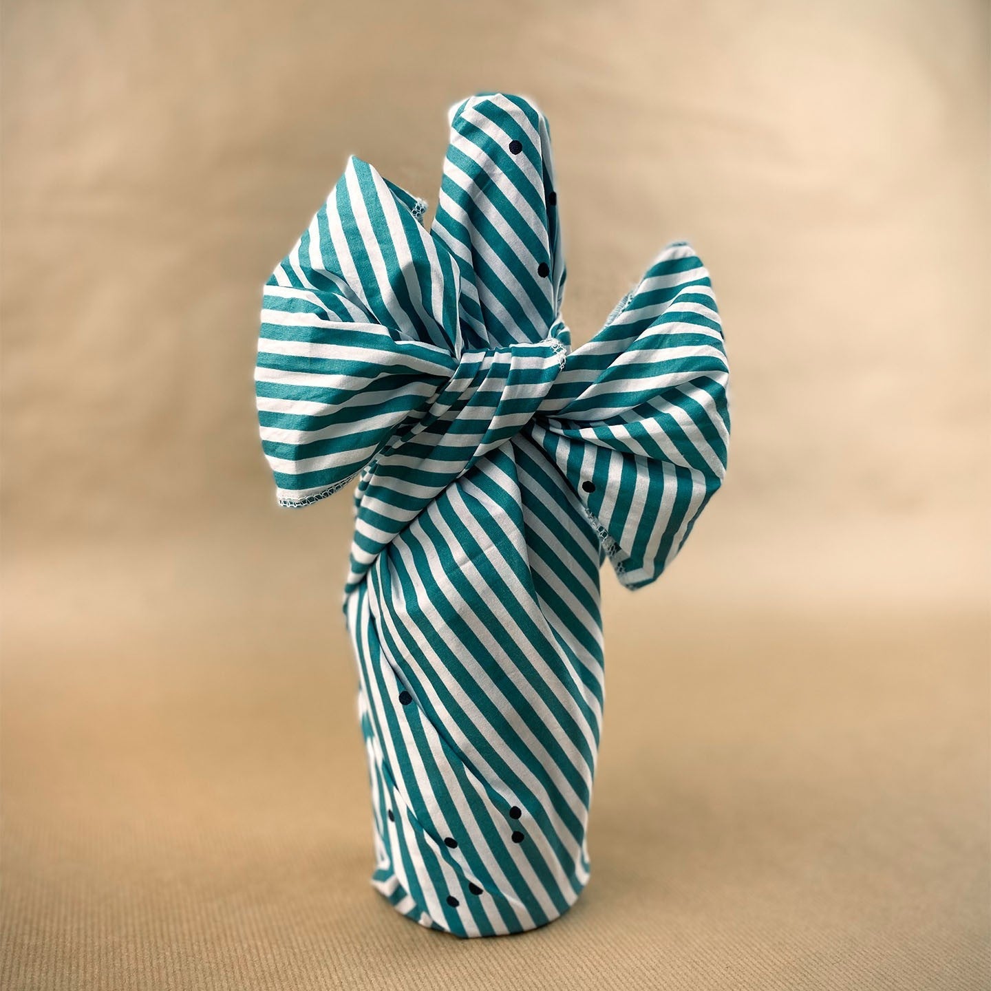 furoshiki no waste rayures peacock, colore peacock, taglia 70 x 70. riutilizzabile e lavabile, perfetto per regali zero waste