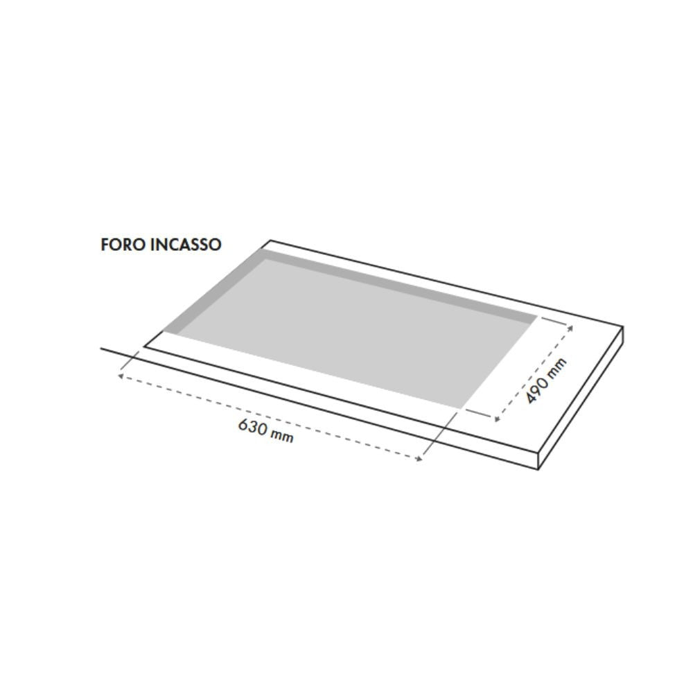 piano cottura ercole2 a gas da incasso 5 fuochi 70 cm. in acciaio inox, piano gas installato in cucina funzionale