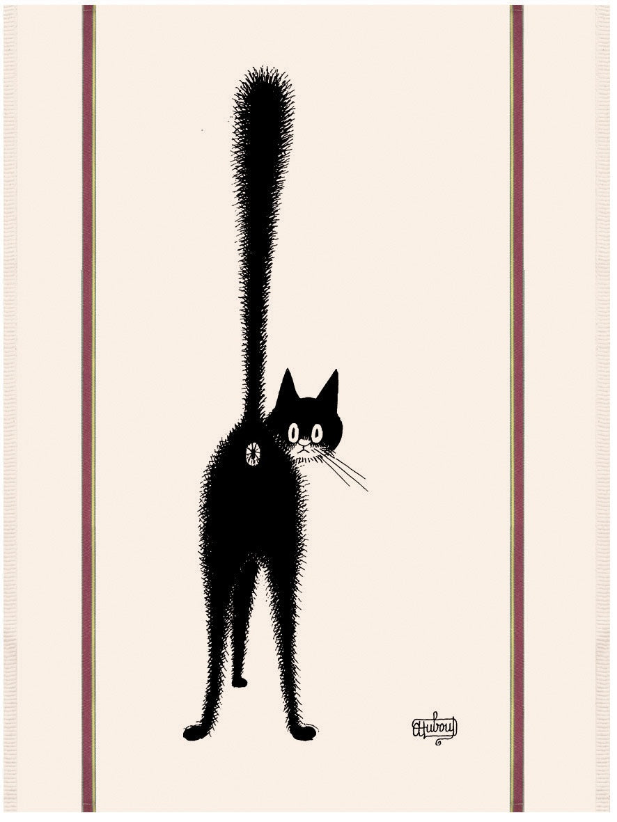 grande strofinaccio dubout 3eme oeil ecru, colore ecru, taglia 60 x 80. strofinaccio piegato su fondo neutro per mostrare texture e finiture