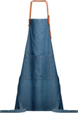 grembiule da cucina dinem blu denim, colore blu denim, taglia 70 x 90. grembiule su sfondo neutro per una visione chiara del prodotto