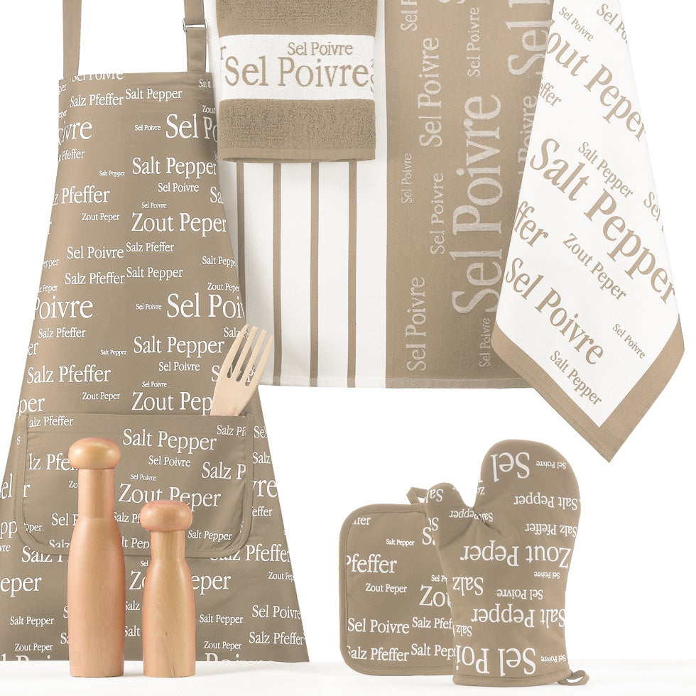 grembiule da cucina sel & poivre spago, colore spago, taglia 80 x 85. realizzato in 100% cotone, resistente e comodo per l’uso quotidiano in cucina