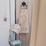 grembiule da cucina e toque in cotone biologico pandi naturale, colore naturale, taglia 52 x 63. ideale per cucinare con stile e protezione