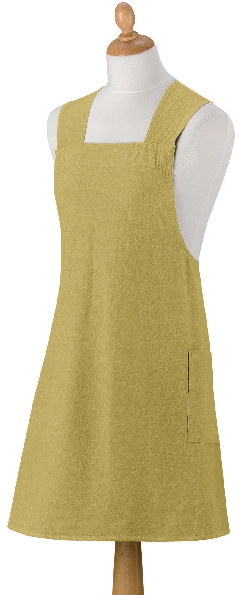 grembiule da cucina giapponese riciclato haru khaki, colore khaki, taglia 78 x 100. grembiule su sfondo neutro per una visione chiara del prodotto