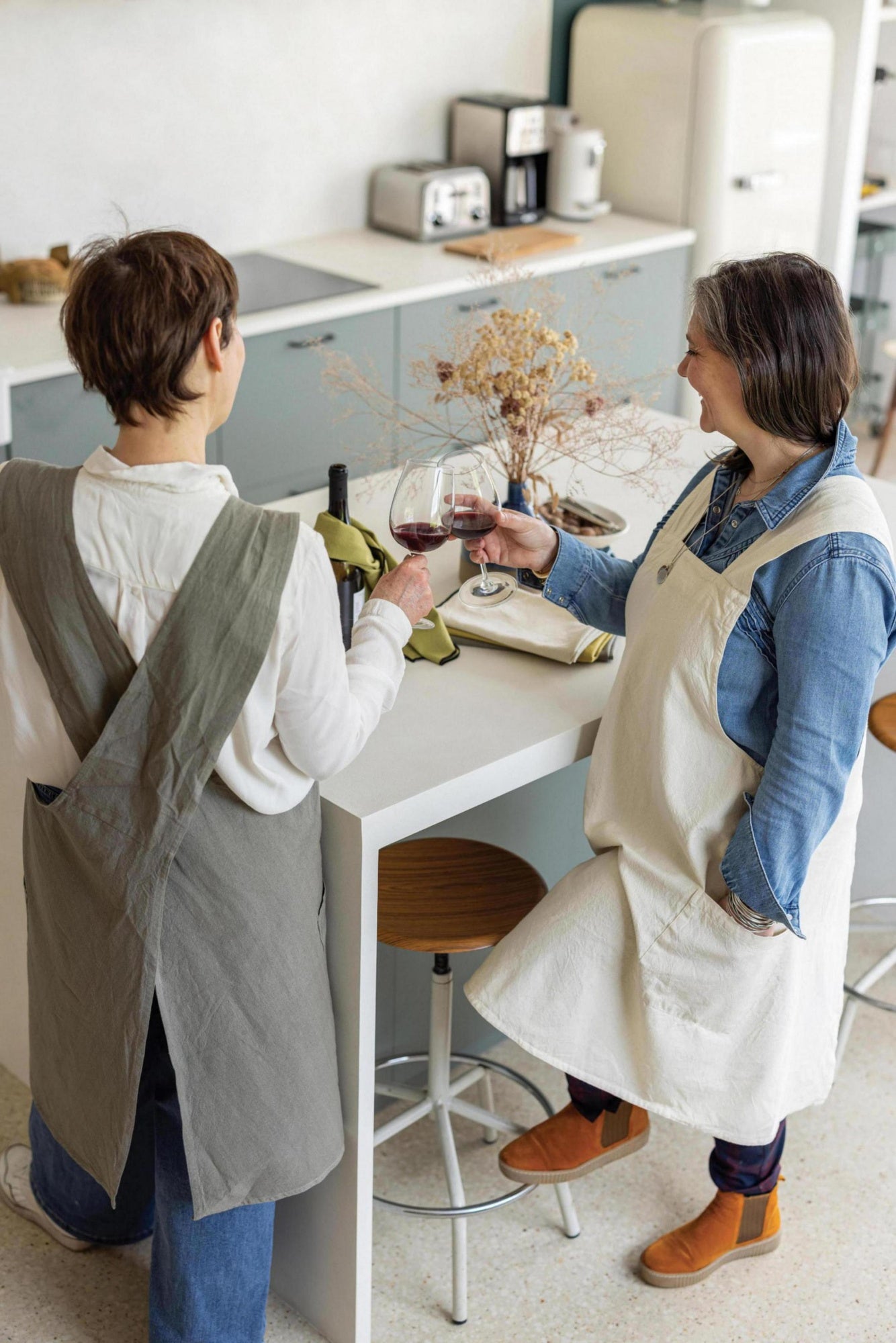 grembiule da cucina giapponese riciclato haru badiane, colore badiane, taglia 78 x 100. ideale per cucinare con stile e protezione