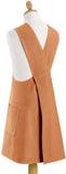 grembiule da cucina giapponese riciclato haru caramello, colore caramello, taglia 78 x 100. realizzato in 100% cotone riciclato, resistente e comodo per l’uso quotidiano in cucina