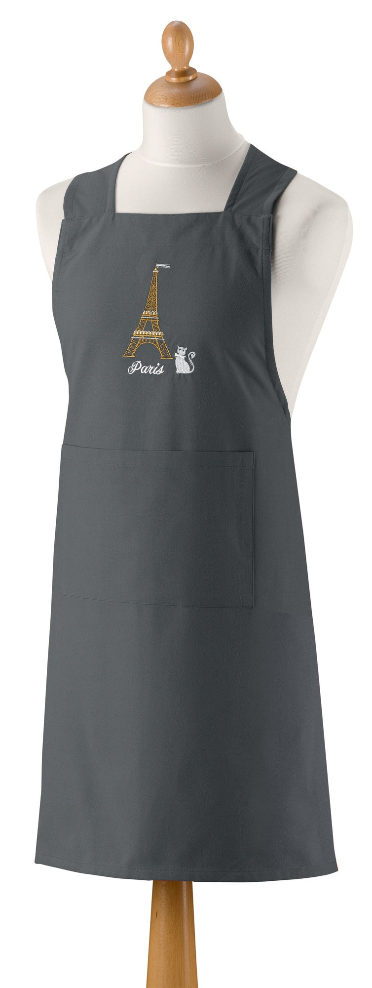 grembiule da cucina giapponese riciclato tour eiffel ombra, colore ombra, taglia 125 x 85. grembiule su sfondo neutro per una visione chiara del prodotto