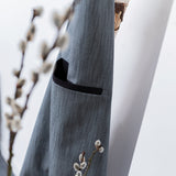 grembiule da cucina in cotone biologico moana ombra, colore ombra, taglia 72 x 85. perfetto per proteggere i vestiti durante la preparazione dei pasti