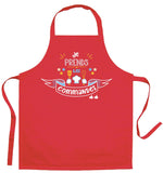 grembiule da cucina per bambini je prends les commandes rosso, colore rosso, taglia 52 x 63. realizzato in 100% cotone, resistente e comodo per l’uso quotidiano in cucina