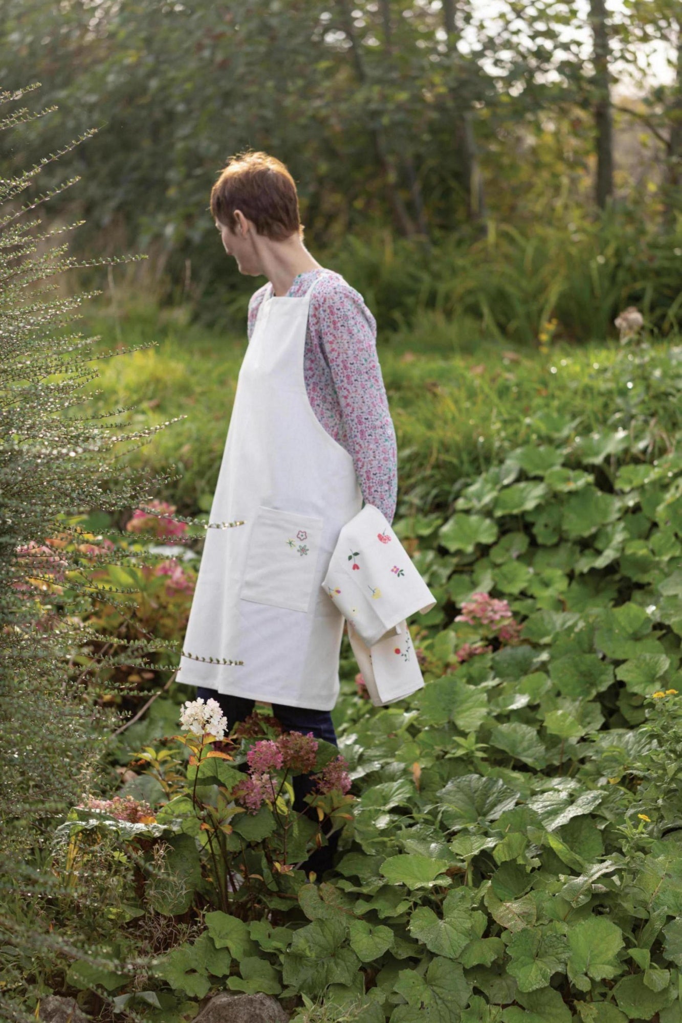 grembiule da cucina riciclato gardenia ecru, colore ecru, taglia 110 x 80. perfetto per proteggere i vestiti durante la preparazione dei pasti