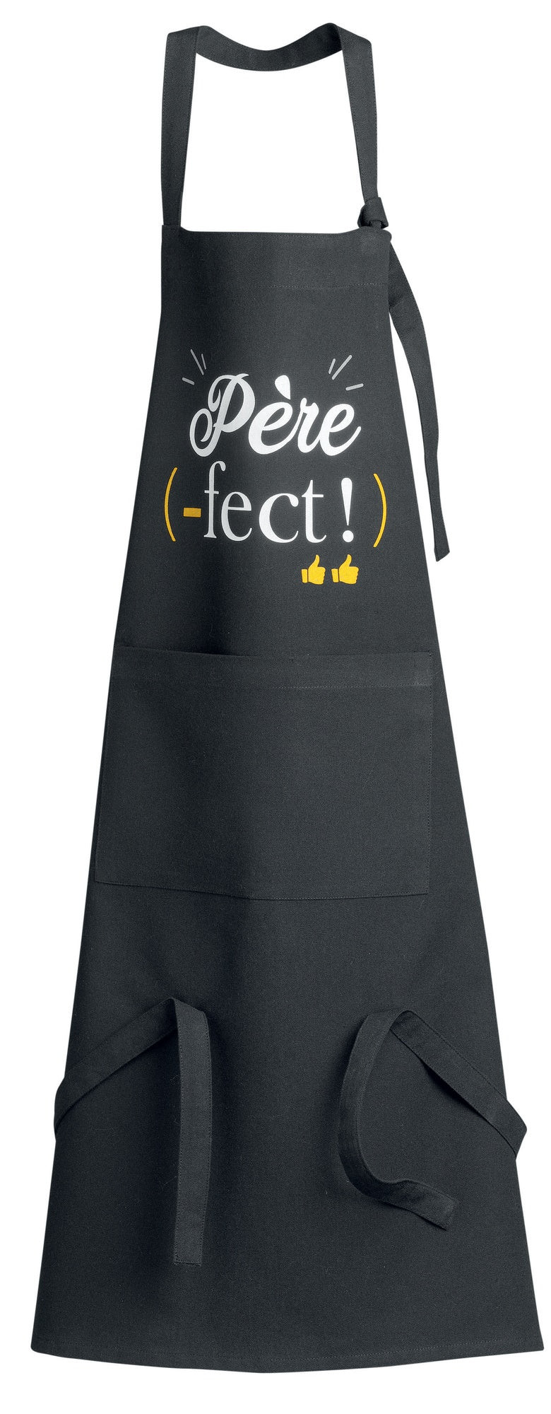 grembiule da cucina riciclato pere-fect nero, colore nero, taglia 72 x 90. grembiule su sfondo neutro per una visione chiara del prodotto