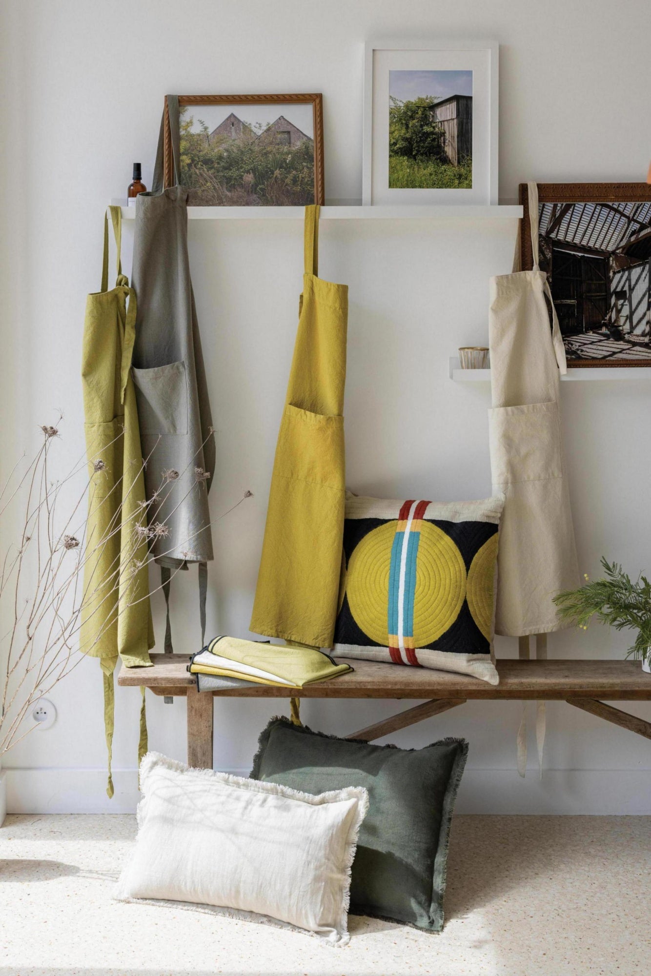 grembiule da cucina riciclato ada khaki, colore khaki, taglia 72 x 85. ideale per cucinare con stile e protezione