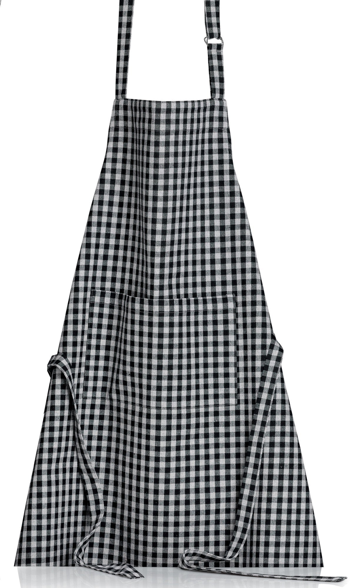 grembiule da cucina riciclato billie nero/grigio, colore nero/grigio, taglia 80 x 85. grembiule su sfondo neutro per una visione chiara del prodotto