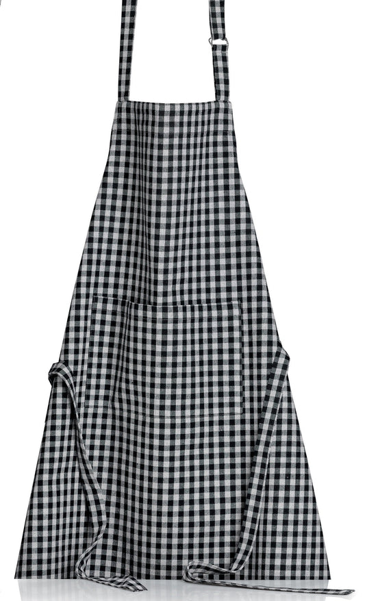 grembiule da cucina riciclato billie nero/grigio, colore nero/grigio, taglia 80 x 85. grembiule su sfondo neutro per una visione chiara del prodotto