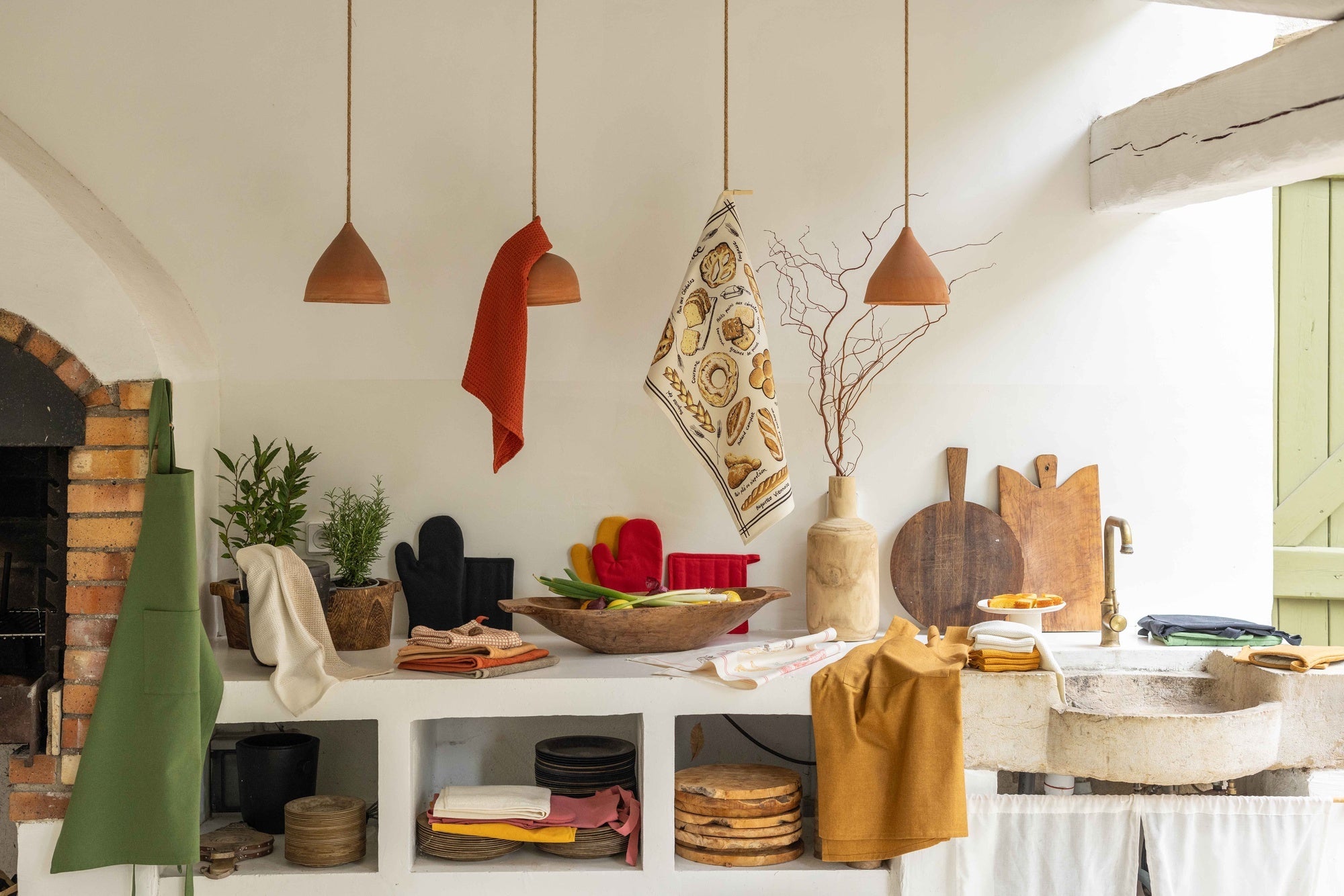 grembiule da cucina riciclato dario verde, colore verde, taglia 85 x 72. ideale per cucinare con stile e protezione