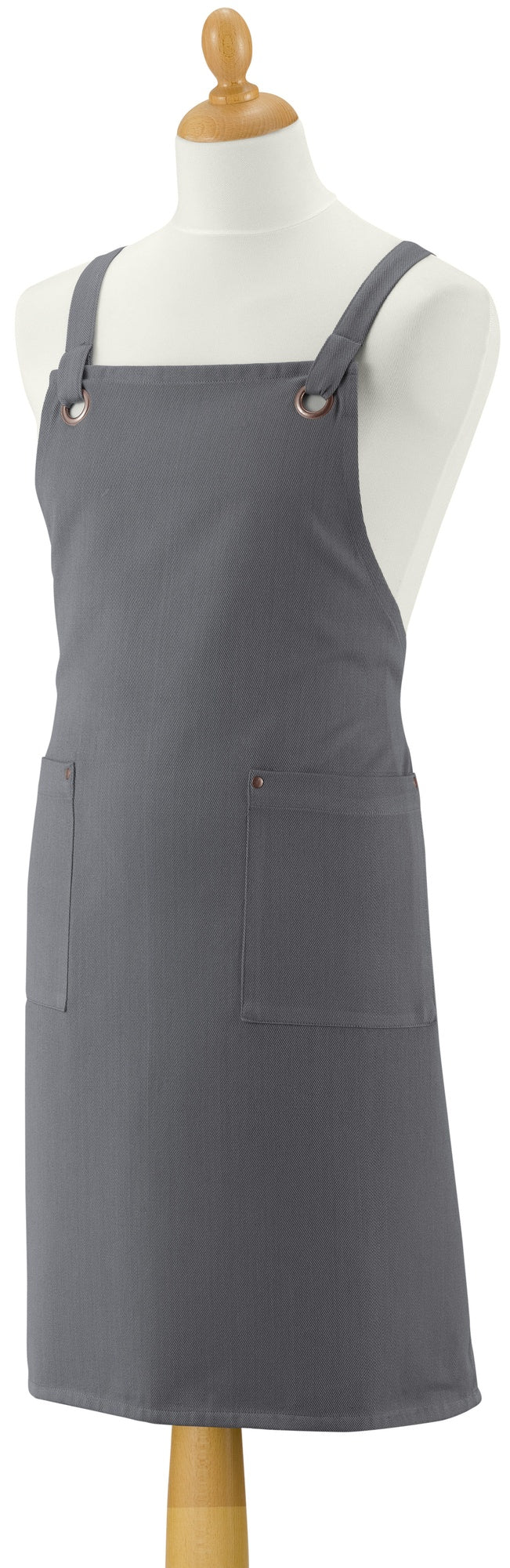 grembiule da cucina riciclato con tasche artisan ombra, colore ombra, taglia 72 x 85. grembiule su sfondo neutro per una visione chiara del prodotto