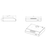 gruppo cappa samet sottopensile motore singolo 3 livelli tornado 60 inox classe d, vista laterale di gruppo strutturale o di fissaggio