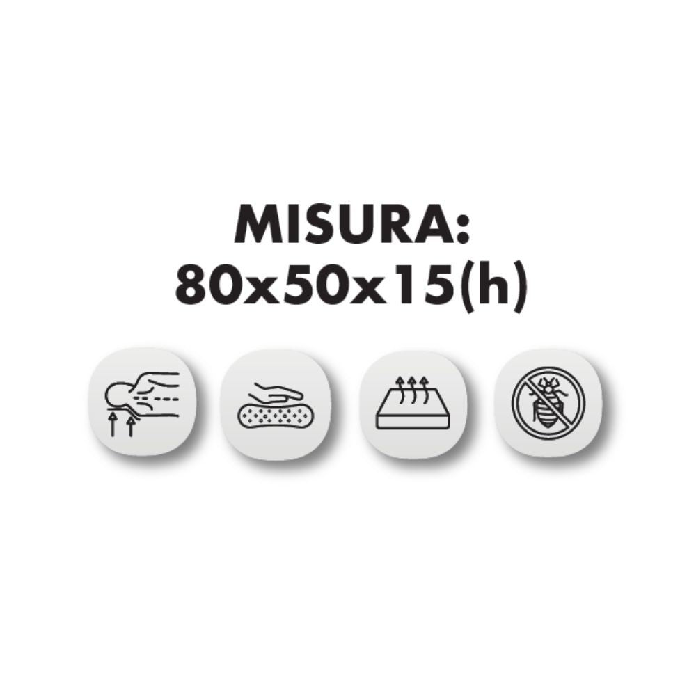 guanciale carbon15, vista ambientata su letto con biancheria coordinata