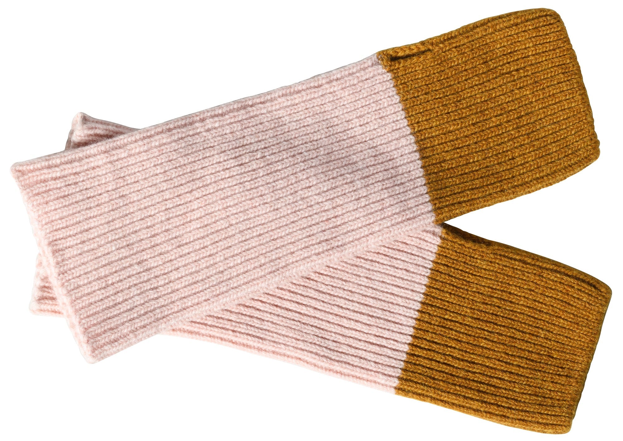 guanti mary fard, colore fard, taglia 26 x 9. vista frontale dei guanti senza dita in tessuto sostenibile su sfondo neutro