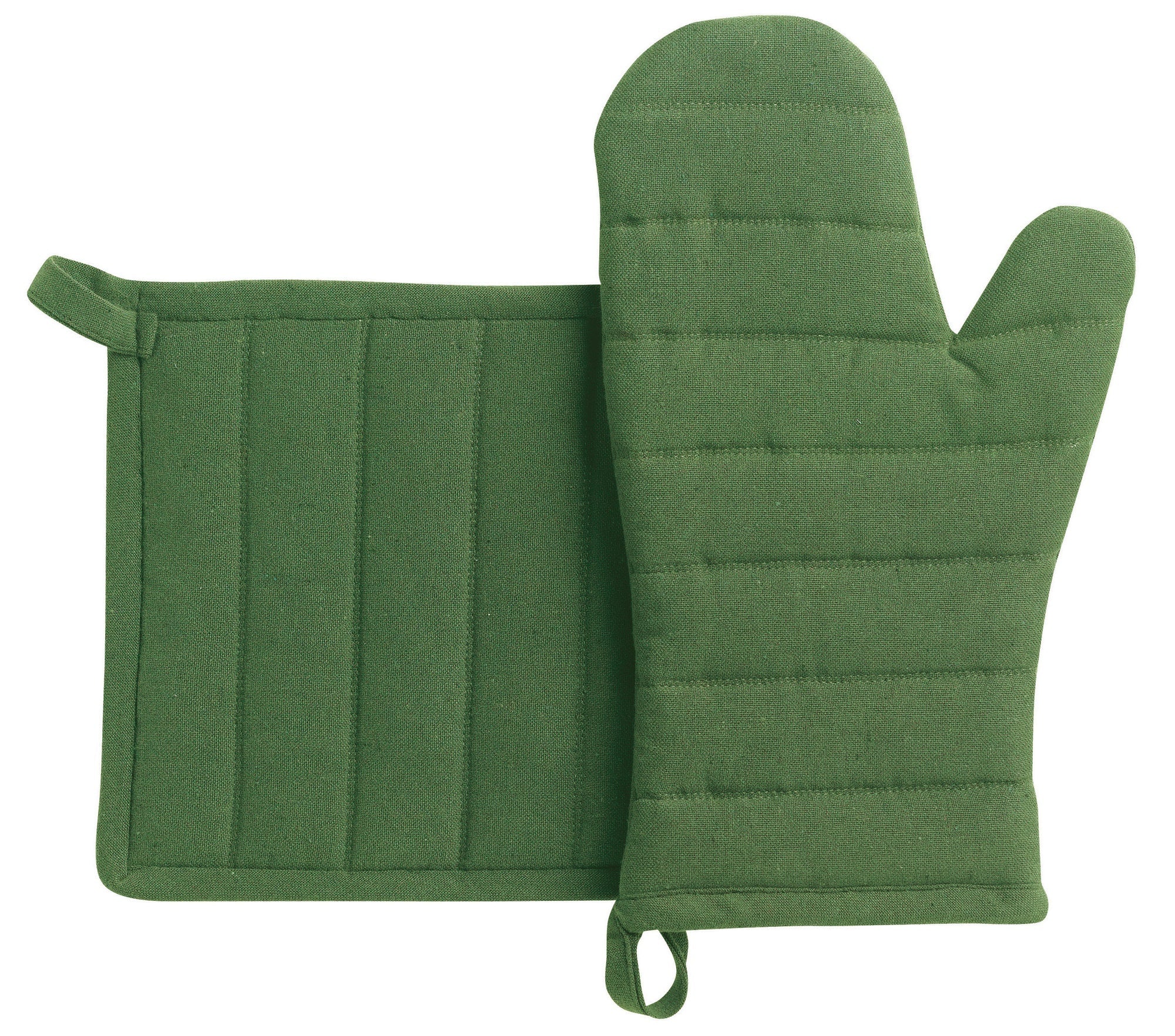 guanto da cucina e presina riciclati jona verde, colore verde, taglia 15 x 30. guanto da cucina su sfondo neutro per una visione chiara del prodotto