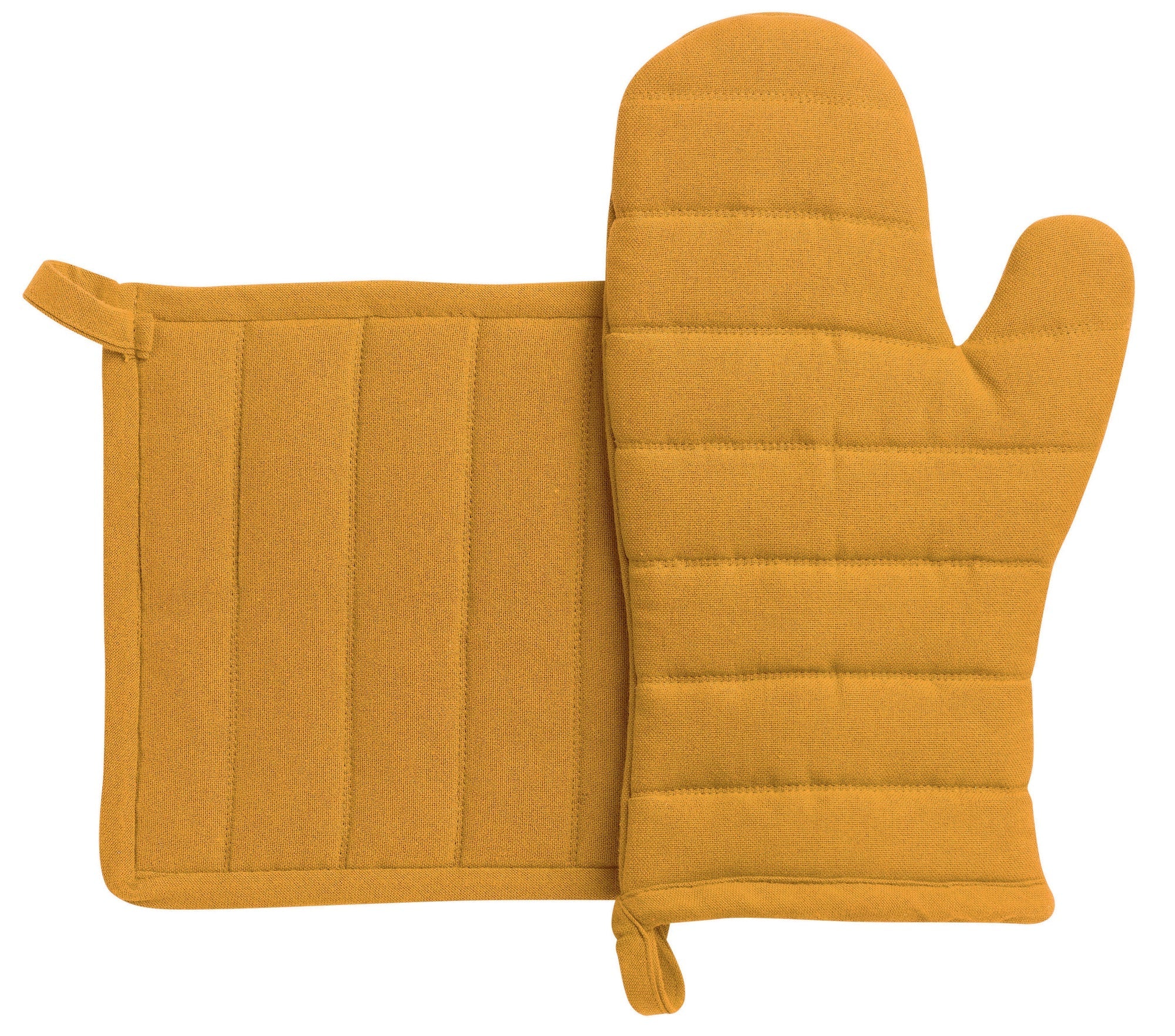 guanto da cucina e presina riciclati jona girasole, colore girasole, taglia 15 x 30. guanto da cucina su sfondo neutro per una visione chiara del prodotto