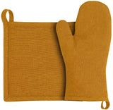 guanto da cucina e presina riciclati jona ambra, colore ambra, taglia 15 x 30. guanto da cucina su sfondo neutro per una visione chiara del prodotto