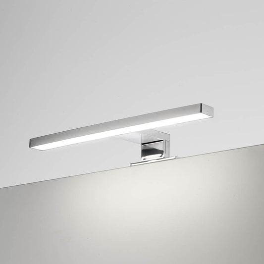 lampada led kyra per bagno 600 mm cromata, lampada da bagno montata sopra lo specchio, ideale per illuminazione funzionale
