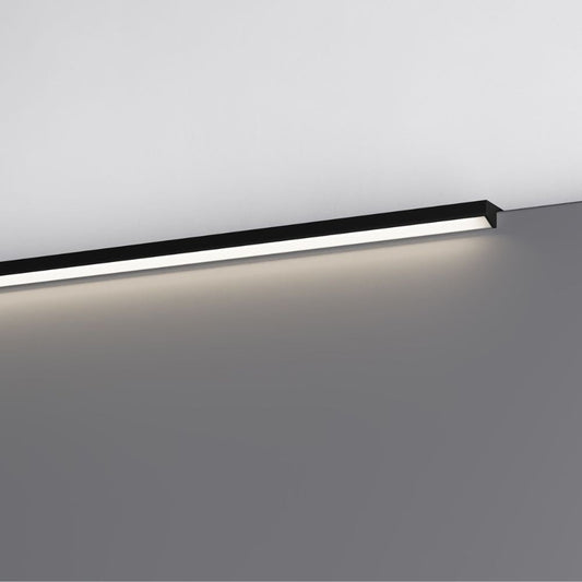 profilo illuminazione led walk bagno 800 mm nero opaco, lampada da bagno montata sopra lo specchio, ideale per illuminazione funzionale