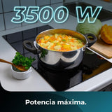 piano cottura ad induzione domino bolero squad i 2100 29 cm. 2 zone di cottura con 9 livelli di potenza, ambiente cucina moderno con piano a induzione protagonista