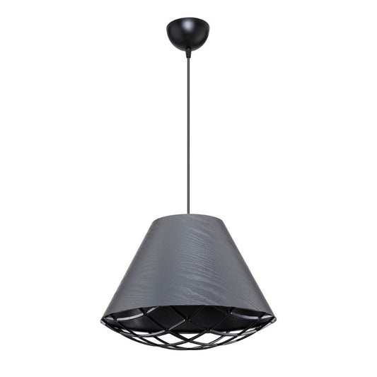 lampada da soffitto ayda asz1560 con paralume in tessuto antracite, lampada a sospensione con luce diretta, perfetta per tavolo da pranzo o cucina