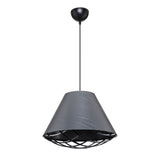 lampada da soffitto ayda asz1560 con paralume in tessuto antracite, lampada a sospensione con luce diretta, perfetta per tavolo da pranzo o cucina