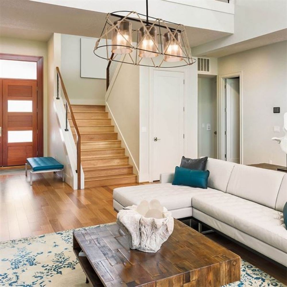 lampada a sospensione gezegen asz0986 3 luci metallo nero e corda, cavo regolabile per adattarsi a soffitti di diverse altezze