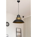 lampada a sospensione tibet asz0871 nera stile industriale, lampada sospesa ideale per open space, cucine e soggiorni