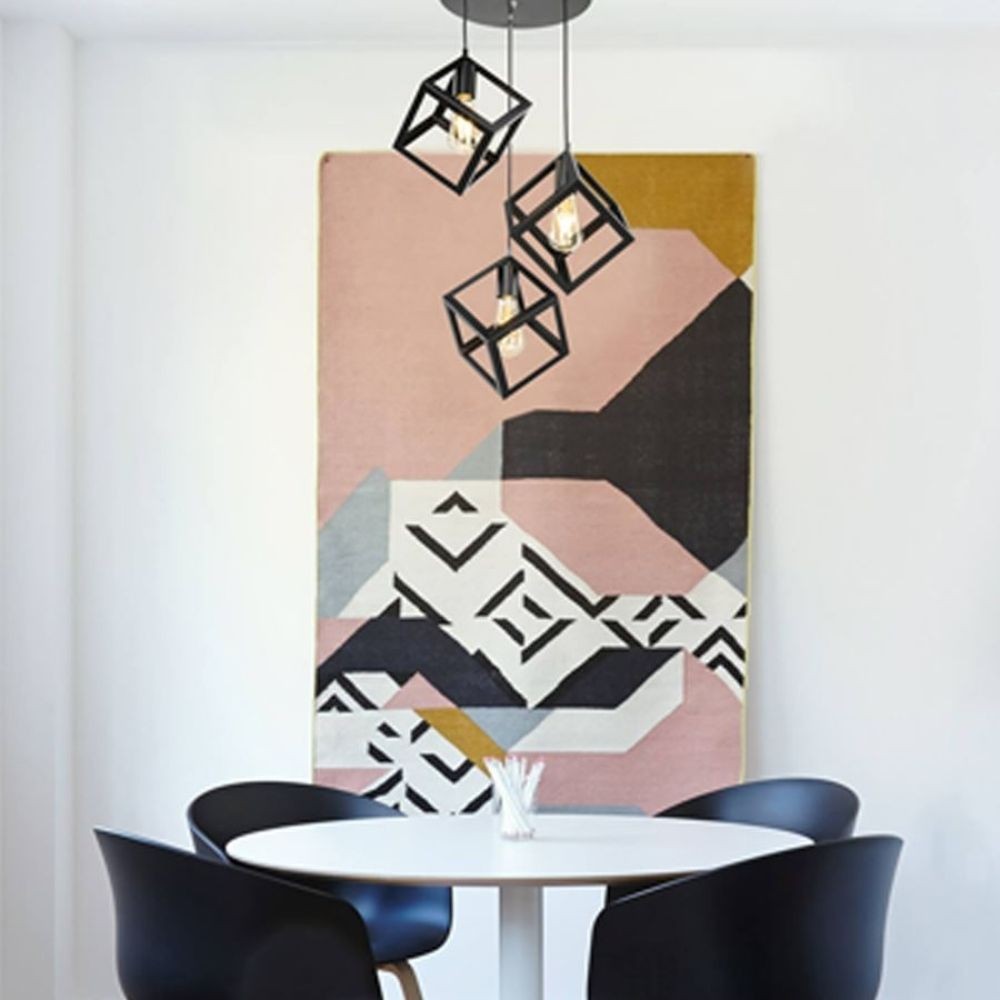 lampada a sospensione agatha mdl3790 3 cubi nero, cavo regolabile per adattarsi a soffitti di diverse altezze