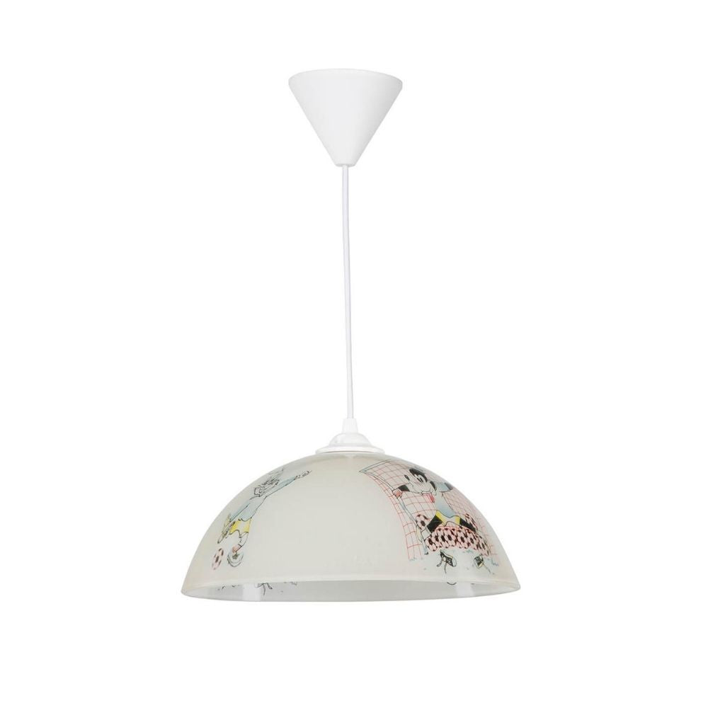 lampada per cameretta mufi mdl4164 vetro bianco con disegni, lampada a sospensione con luce diretta, perfetta per tavolo da pranzo o cucina