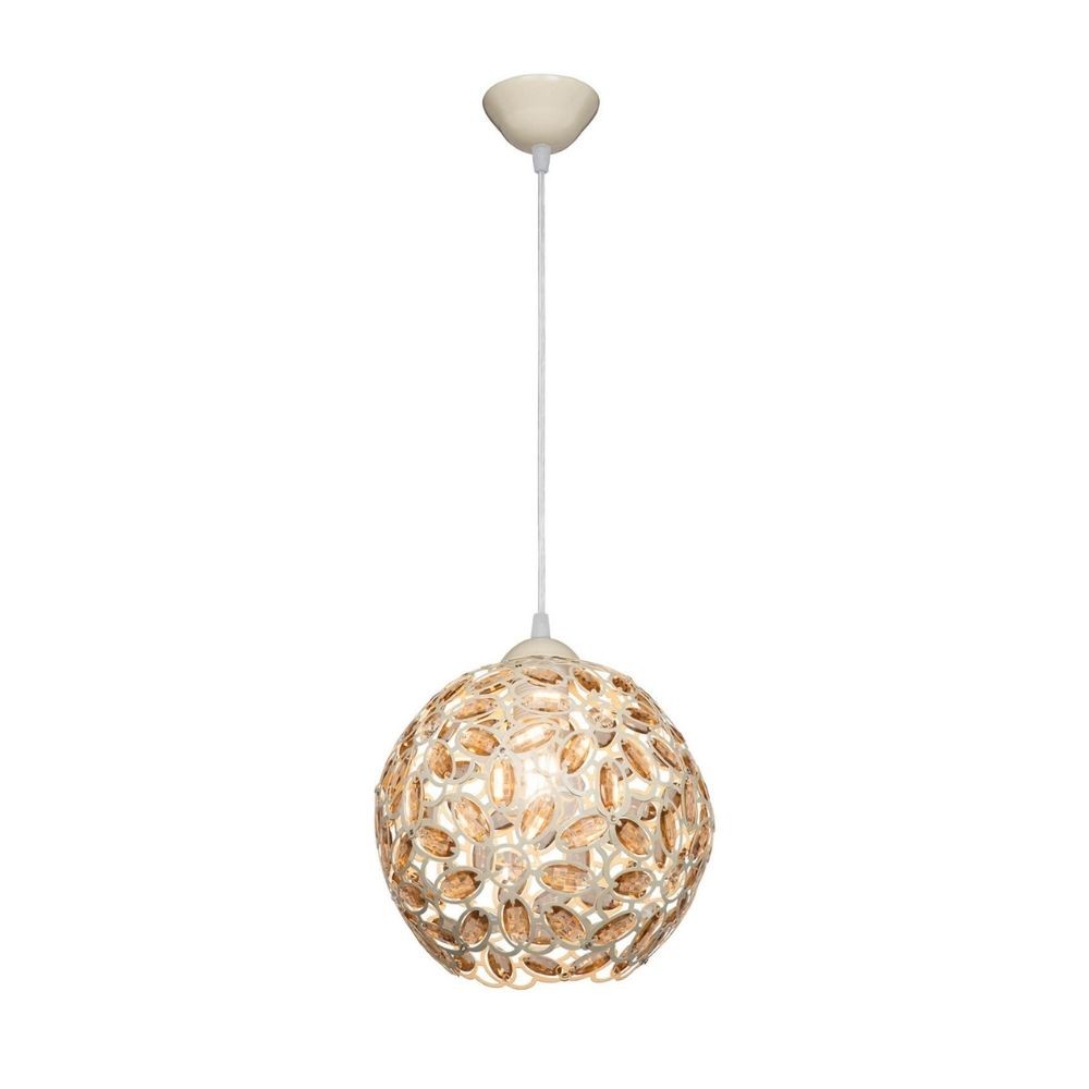 lampada a sospensione badem asz0993 in vetro soffiato, vista dal basso del paralume in metallo, vetro o tessuto