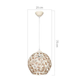 lampada a sospensione badem asz0993 in vetro soffiato, ambientazione moderna con punto luce centrale sopra il tavolo