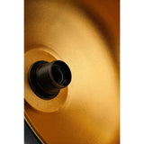 lampada a sospensione rena asz1341 metallo nero interno oro, lampada sospesa ideale per open space, cucine e soggiorni