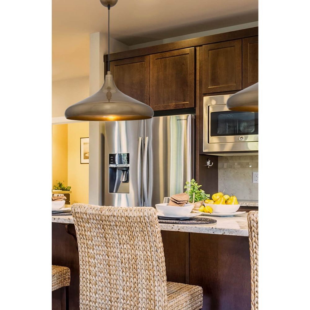 lampada a sospensione navada asz1345 metallo bronzo, cavo regolabile per adattarsi a soffitti di diverse altezze