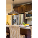 lampada a sospensione navada asz1345 metallo bronzo, cavo regolabile per adattarsi a soffitti di diverse altezze