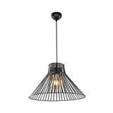 lampada a sospensione panama mdl4135 filo metallico nero, lampada a sospensione con luce diretta, perfetta per tavolo da pranzo o cucina