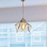 lampada a sospensione volga mdl3782 rame e vetro fumè, cavo regolabile per adattarsi a soffitti di diverse altezze