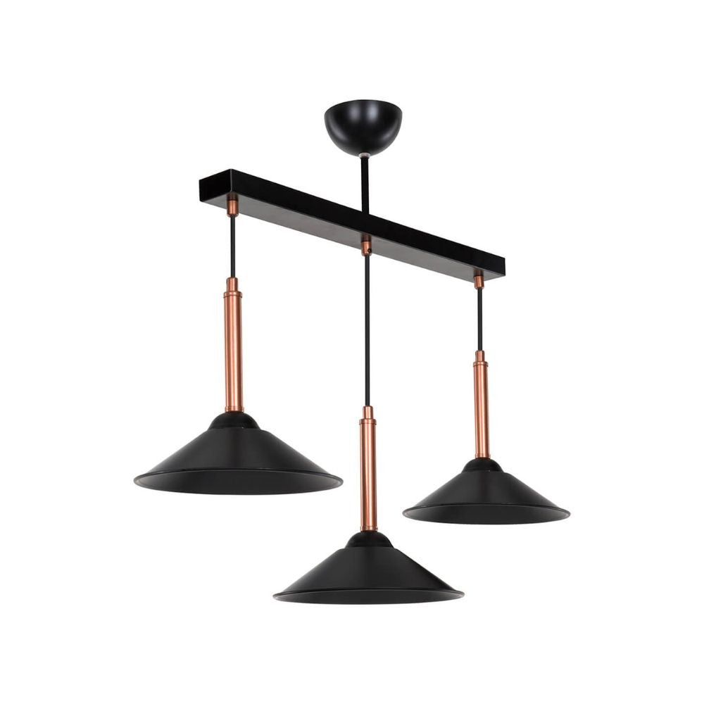 lampada a sospensione mandarin mdl4221 con paralumi metallo nero, lampada a sospensione con luce diretta, perfetta per tavolo da pranzo o cucina