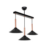 lampada a sospensione mandarin mdl4221 con paralumi metallo nero, lampada a sospensione con luce diretta, perfetta per tavolo da pranzo o cucina
