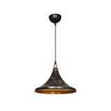 lampada a sospensione kalyon metallo nero oro asz1650, lampada a sospensione con luce diretta, perfetta per tavolo da pranzo o cucina