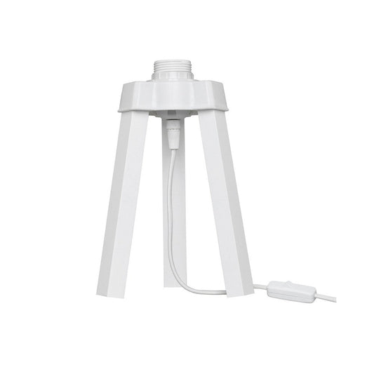 lampada da tavolo piko mdl4768 colore bianco, lampada da tavolo con base stabile e paralume elegante