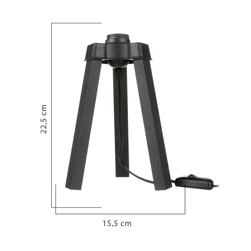 lampada da tavolo piko mdl4769 colore nero, vista ambientata su scrivania, comodino o console