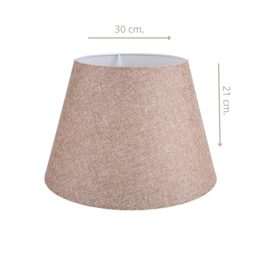 lampada da tavolo pikobi2634 con paralume beige e base bianca, dettaglio dell’interruttore e finitura del materiale
