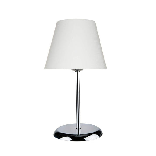 lampada da tavolo elva asz1047 in metallo e paralume tessuto, lampada da tavolo con base stabile e paralume elegante
